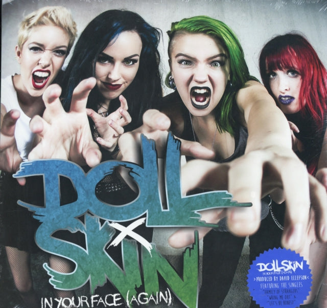 DOLL SKIN | IN YOUR FACE AGAIN (BLUE VINYL) | VINYL RECORD (LP)