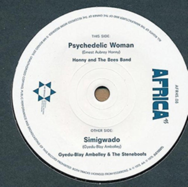 HONNY & THE BEES BAND | PSYCHEDELIC WOMAN / SIMIGWADO | 7IN VINYL