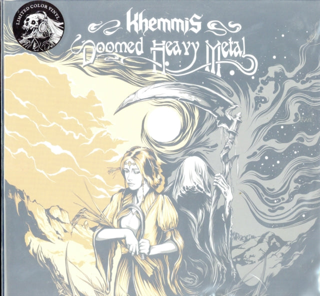 KHEMMIS | DOOMED HEAVY METAL (WHITE INSIDE ULTRA CLEAR W/BLACK, BEER, SILVER SPLATTER VINYL) | VINYL RECORD (LP)