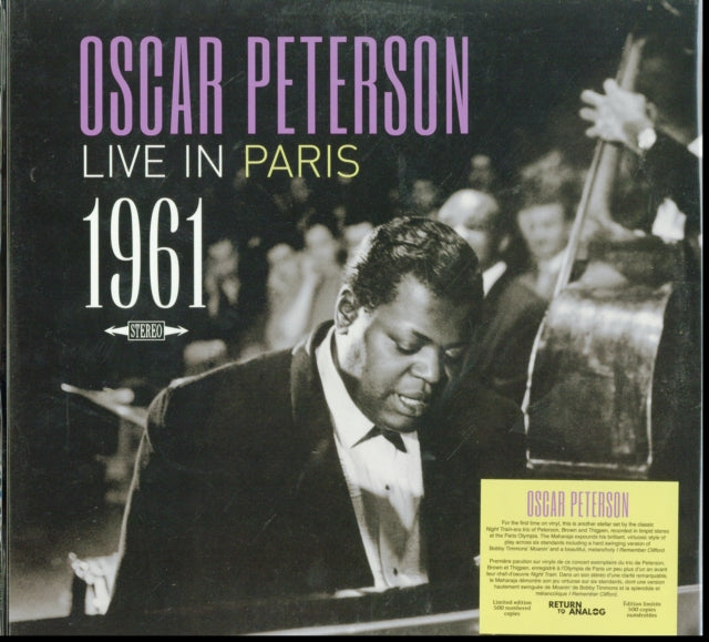 PETERSON, OSCAR | LIVE IN PARIS 1961 (COLOR VINYL) | VINYL RECORD (LP)