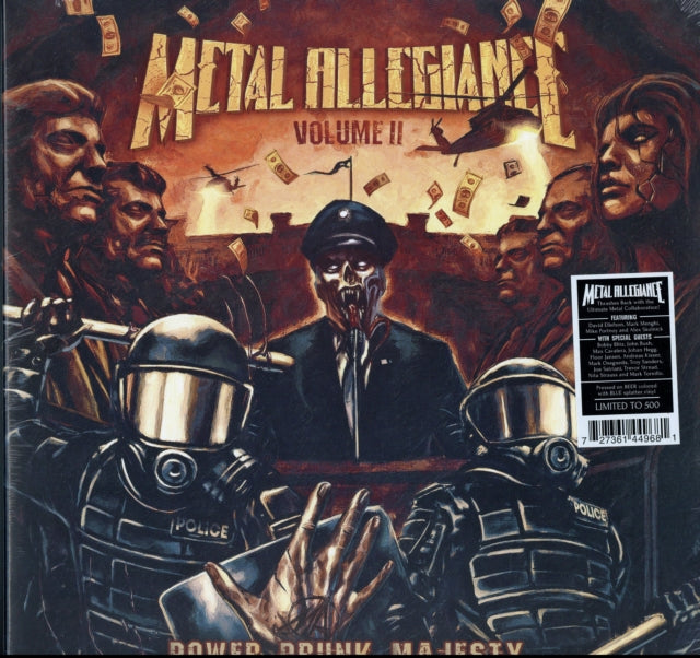 METAL ALLEGIANCE | VOLUME II: POWER DRUNK MAJESTY (BEER W/ BLUE SPLATTER VINYL) | VINYL RECORD (LP)