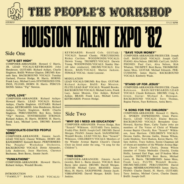 PEOPLE'S WORKSHOP | HOUSTON TALENT EXPO 82 | VINYL RECORD (LP)