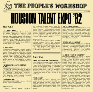 PEOPLE'S WORKSHOP | HOUSTON TALENT EXPO 82 | VINYL RECORD (LP)