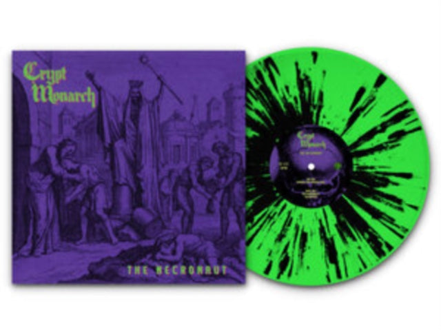 CRYPT MONARCH | NECRONAUT (GREEN & BLACK SPLATTER VINYL/IMPORT) | VINYL RECORD (LP)