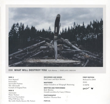MORTON, KYLE | WHAT WILL DESTROY YOU (CREME COLORED VINYL) | VINYL RECORD (LP)