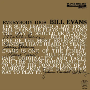 EVERYBODY DIGS BILL EVANS | VINYL RECORD (LP)