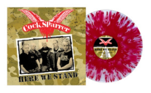COCK SPARRER | HERE WE STAND (BLACK/WHITE/GREY MELT VINYL) | VINYL RECORD (LP)