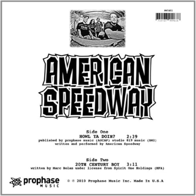 AMERICAN SPEEDWAY | HOWL YA DOIN / 20TH CENTURY BOY | 7IN VINYL