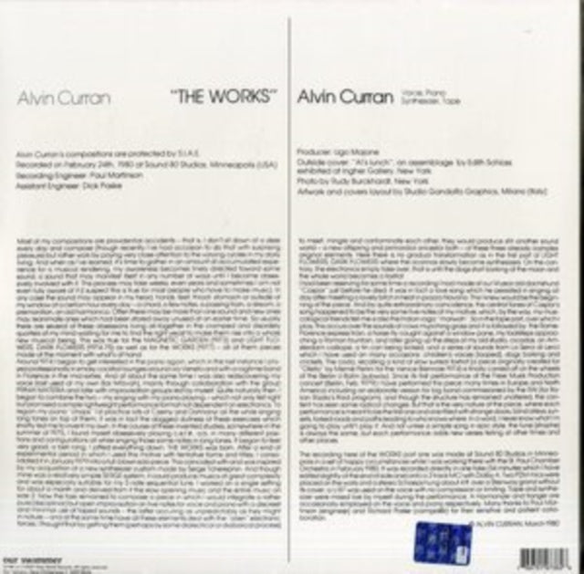 CURRAN, ALVIN | WORKS | VINYL RECORD (LP)