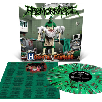 HAEMORRHAGE | HOSPITAL CARNAGE (KELLY GREEN WITH BLACK, BONE WHITE & RED SPLATTER VINYL) | VINYL RECORD (LP)
