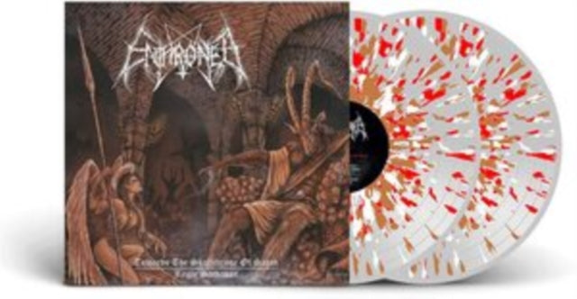 ENTHRONED | TOWARDS THE SKULLTHRONE / REGIE SATHANAS (CLEAR VINYL WITH BROWN/RED/WHITE SPLATTER VINYL) | VINYL RECORD (LP)