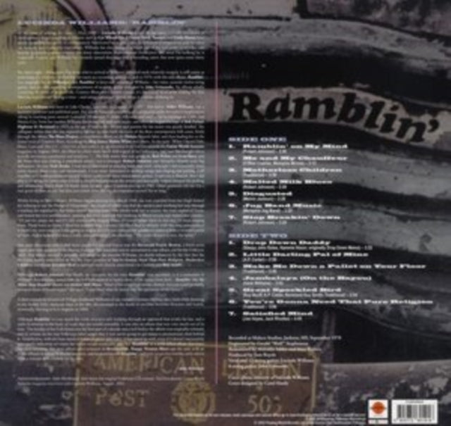 WILLIAMS, LUCINDA | RAMBLIN (CLEAR VINYL) | VINYL RECORD (LP)