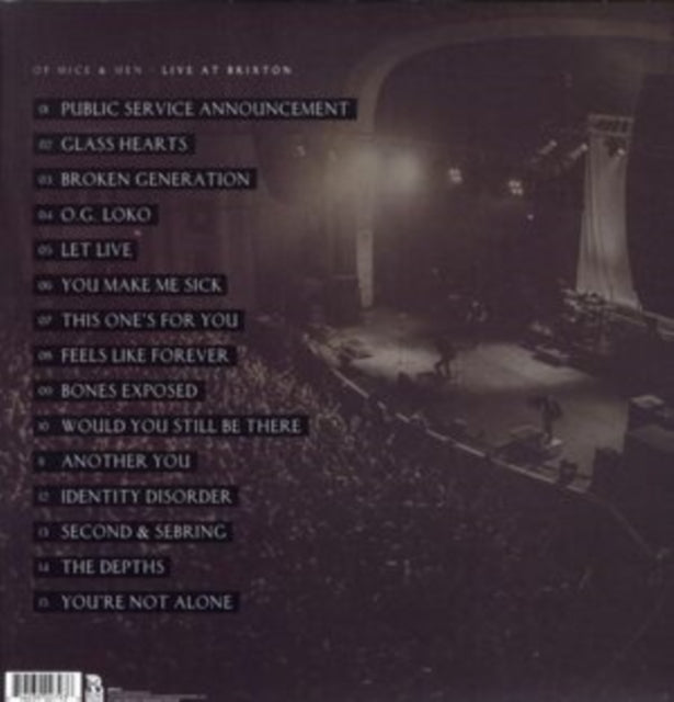 OF MICE & MEN | LIVE AT BRIXTON (LP/DVD) | VINYL RECORD (LP)