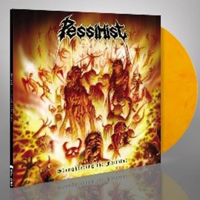 PESSIMIST | SLAUGHTERING THE FAITHFUL (YELLOW FLAME VINYL) | VINYL RECORD (LP)