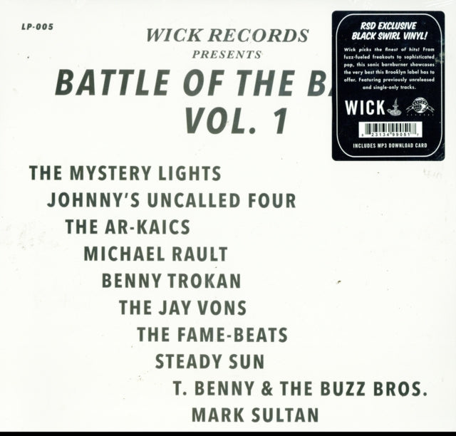VARIOUS ARTISTS | WICK RECORDS PRESENTS BATTLE OF THE BANDS VOL. 1 (BLACK SWIRL VINYL) (RSD) | VINYL RECORD (LP)