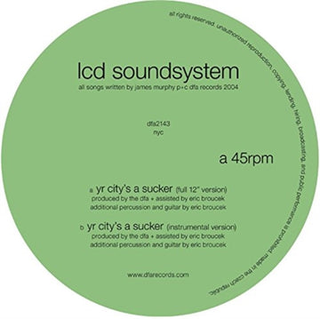 LCD SOUNDSYSTEM | YR CITY'S A SUCKER | VINYL RECORD (LP)