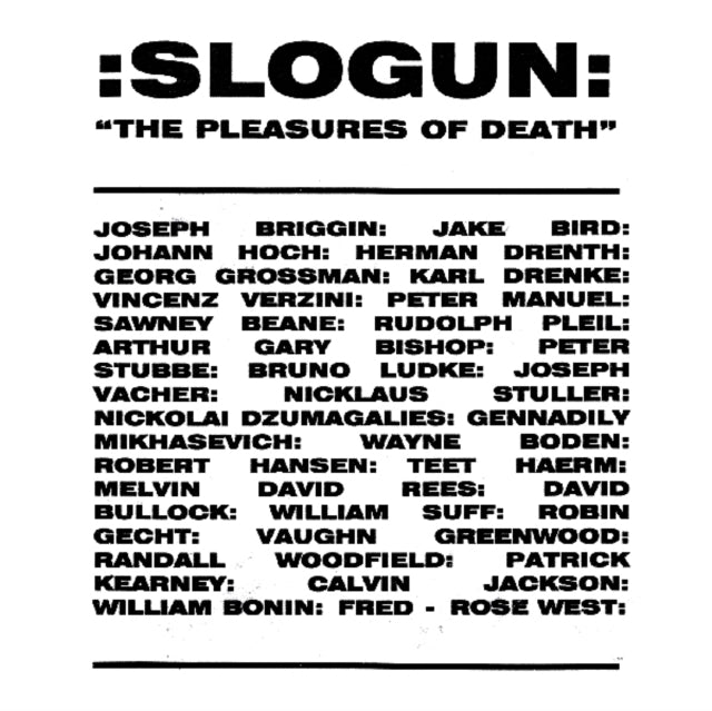 SLOGUN | PLEASURES OF DEATH | VINYL RECORD (LP)