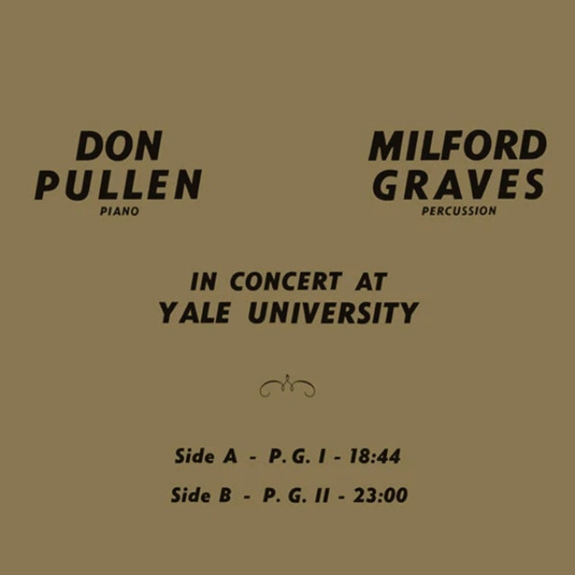 GRAVES, MILFORD; DON PULLEN | IN CONCERT AT YALE UNIVERSITY | VINYL RECORD (LP)