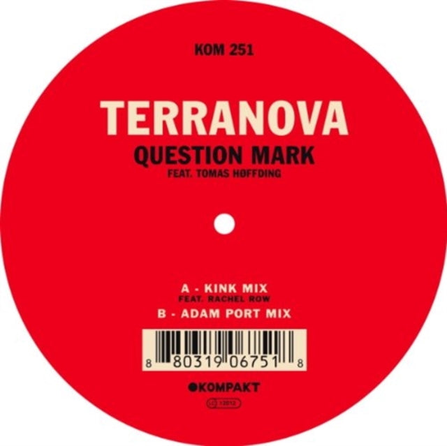 TERRANOVA | QUESTION MARK (FT TOMAS HOFFDING) | 12IN VINYL