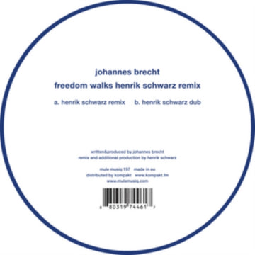 BRECHT, JOHANNES | FREEDOM WALKS HENRIK SCHWARZ REMIX | 12IN VINYL