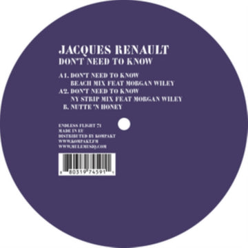 RENAULT, JACQUES | DON'T NEED TO KNOW | 12IN VINYL