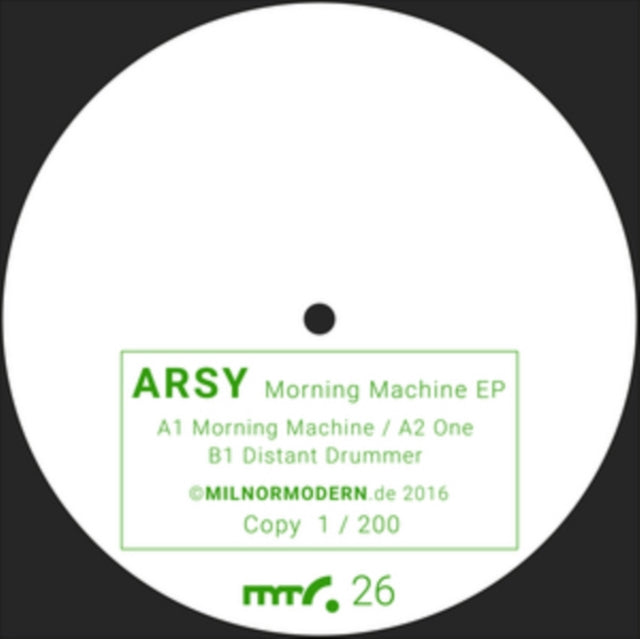 ARSY | MORNING MACHINE EP (LIMITED EDITION/NUMBERED) | 12IN VINYL