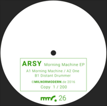 ARSY | MORNING MACHINE EP (LIMITED EDITION/NUMBERED) | 12IN VINYL