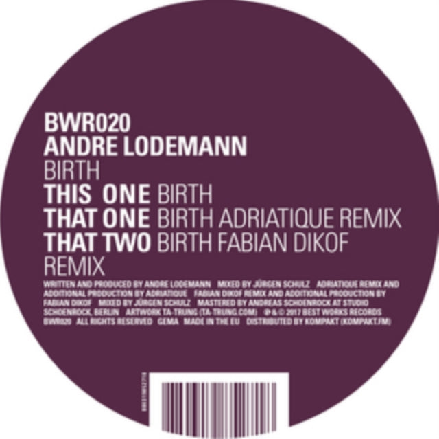 LODEMANN, ANDRE | BIRTH | 12IN VINYL