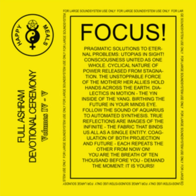 HAPPY MEALS | FULL ASHRAM DEVOTIONAL | VINYL RECORD (LP)