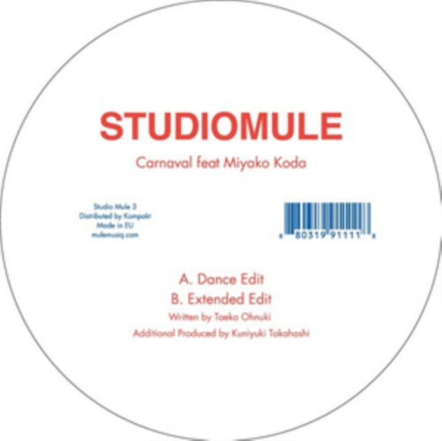 STUDIO MULE | CARNAVAL (FT MIYAKO KODA) | 12IN VINYL