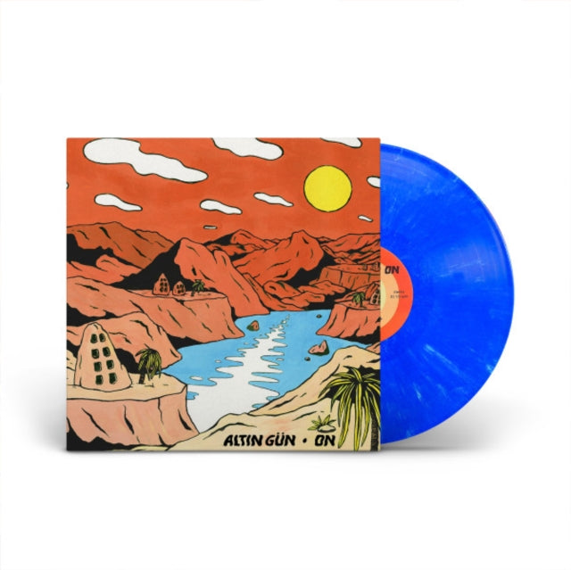 ALTIN GUN | ON (TURQUOISE & WHITE SWIRL VINYL) | VINYL RECORD (LP)