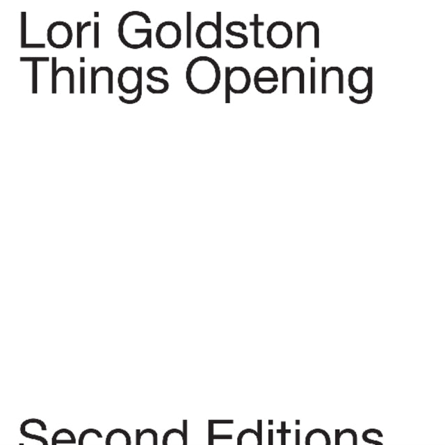 GOLDSTON, LORI | THINGS OPENING | VINYL RECORD (LP)