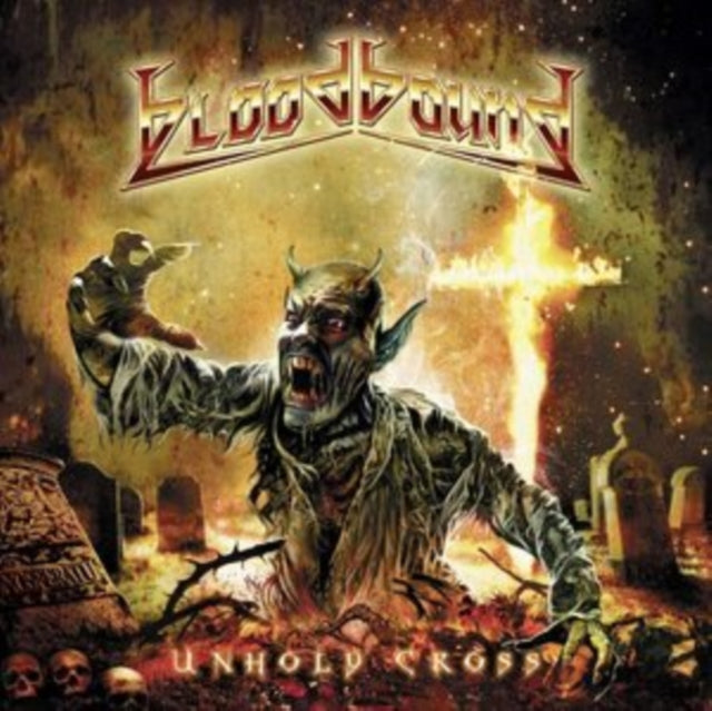 BLOODBOUND | UNHOLY CROSS (YELLOW/BLACK MARBLED VINYL) | VINYL RECORD (LP)