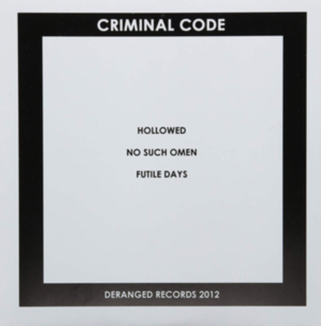 CRIMINAL CODE | HOLLOWED | VINYL RECORD (LP)