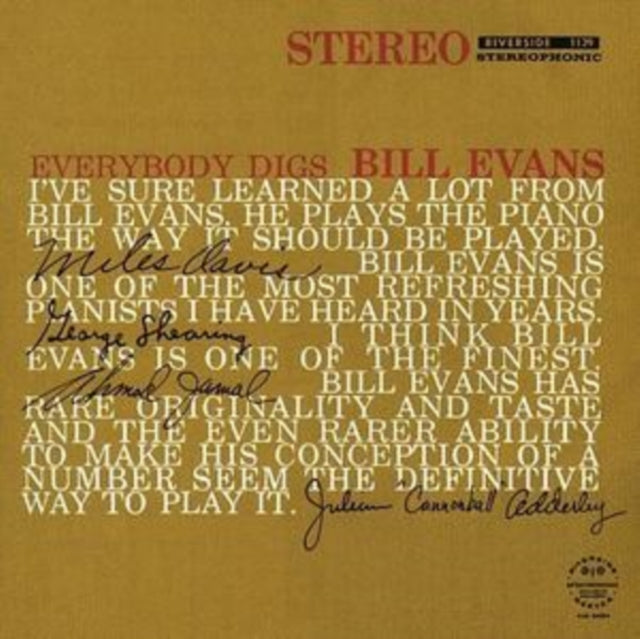 EVANS, BILL | EVERYBODY DIGS BILL EVANS | CD