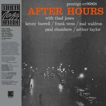 AFTER HOURS (ORIGINAL JAZZ CLASSICS SERIES) (180G) | VINYL RECORD (LP)