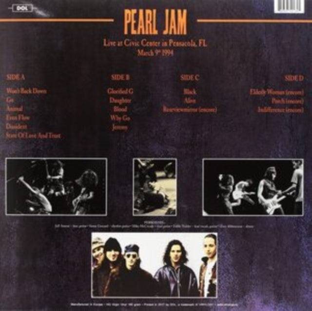 PEARL JAM | LIVE AT CIVIC CENTER IN PENSACOLA FL MARCH 9TH 1994 (YELLOW VINYL) | VINYL RECORD (LP)