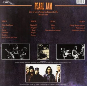 PEARL JAM | LIVE AT CIVIC CENTER IN PENSACOLA FL MARCH 9TH 1994 (YELLOW VINYL) | VINYL RECORD (LP)