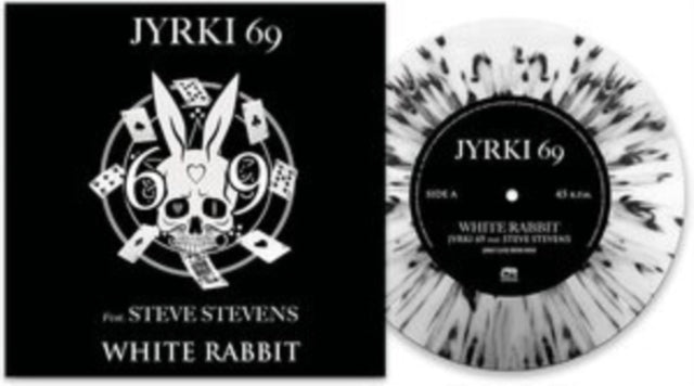 JYRKI 69 | WHITE RABBIT (BLACK & WHITE SPLATTER) | 7IN VINYL