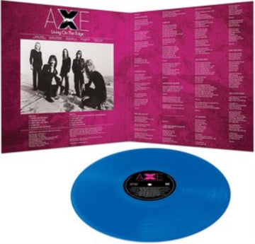 AXE | LIVING ON THE EDGE (BLUE VINYL) | VINYL RECORD (LP)