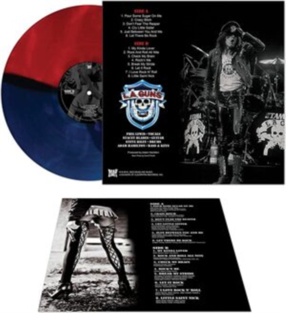 L.A. GUNS | COVERED IN GUNS (RED & BLUE VINYL) | VINYL RECORD (LP)