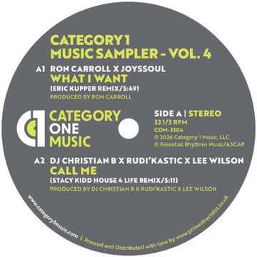 CATEGORY 1 MUSIC SAMPLER VOL. 4 | 12IN VINYL