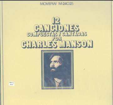 12 CANCIONES COMPUESTAS Y CANTADAS POR CHARLES MANSON (GATEFOLD/LIMITED) | VINYL RECORD (LP)