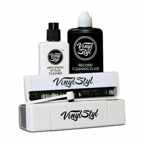 Ultimate Vinyl Record Care Kit - Record & Stylus Brushes And Fluid