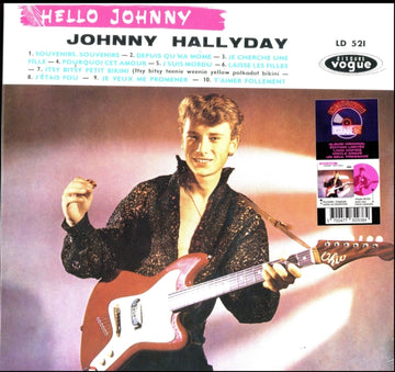 HALLYDAY, JOHNNY | HELLO JOHNNY GRAVE  (ETCHED PINK VINYL) | VINYL RECORD (LP)