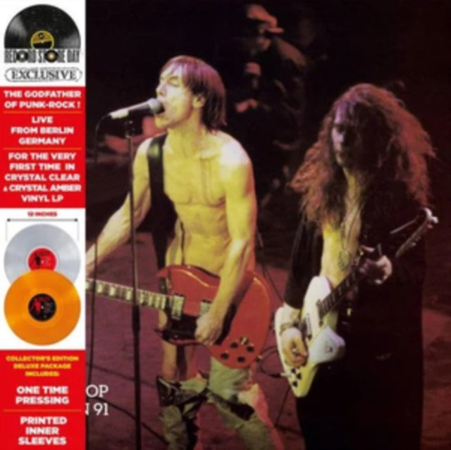 IGGY POP | LIVE IN BERLIN (1991) (2LP/DELUXE/MARBLE NEON VINYL) (RSD) | VINYL RECORD (LP)