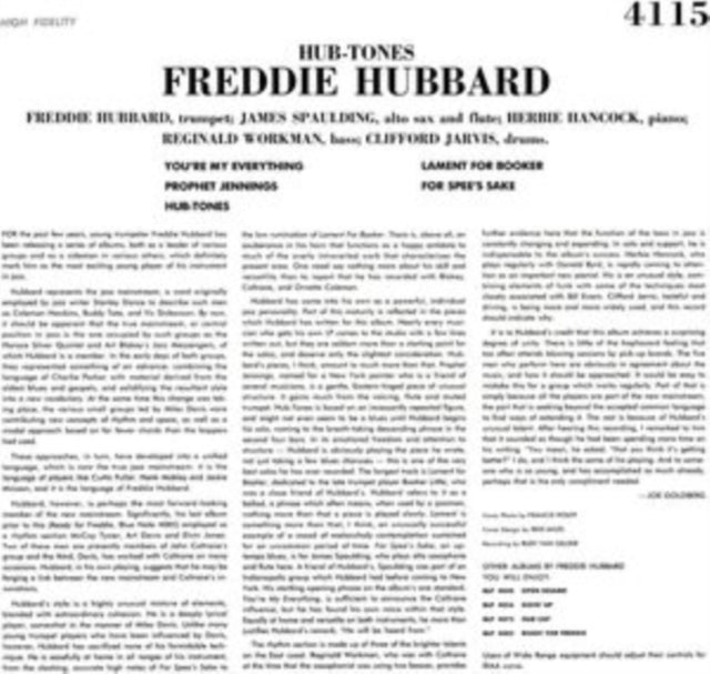HUBBARD, FREDDIE | HUB TONES | VINYL RECORD (LP)