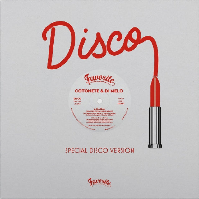 COTONETE & DI MELO | A.E.I.O.U. (DIMITRI FROM PARIS REMIX) | 12IN VINYL