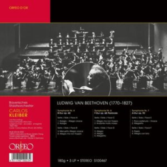 BEETHOVEN, LUDWIG VAN | BEETHOVEN: SYMPHONIEN NO. 4/6/7 (3LP) | VINYL RECORD (LP)