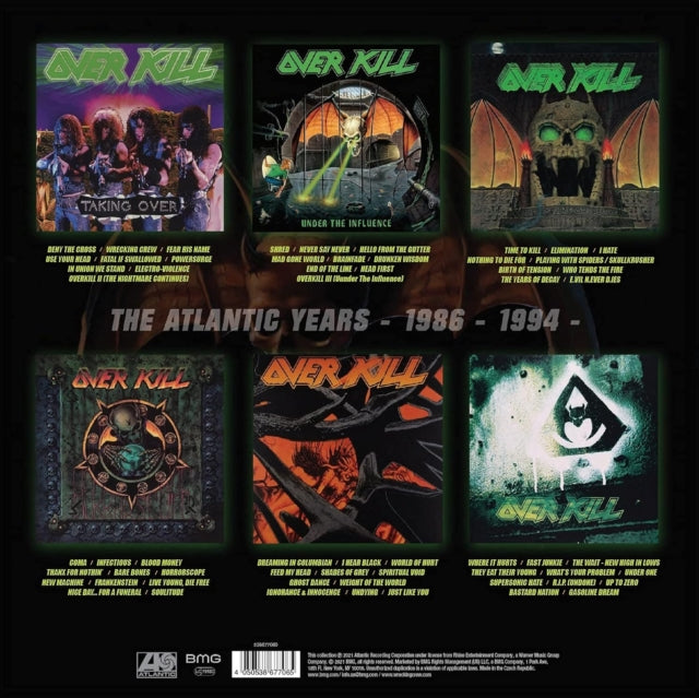 OVERKILL | ATLANTIC ALBUMS BOX SET 1986 - 1994 (X) (6LP/180G) | VINYL RECORD (LP)